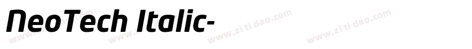 NeoTech Italic字体转换